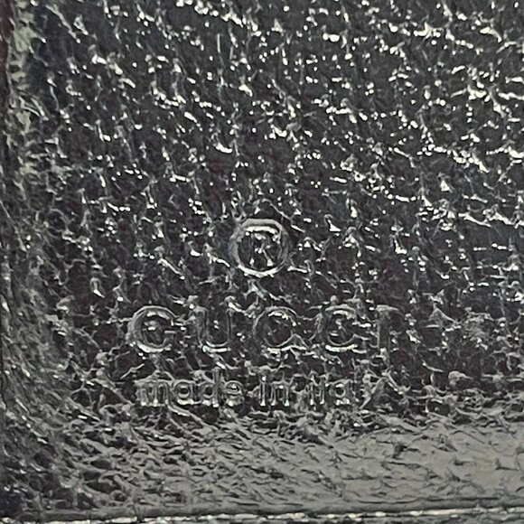 Gucci Eclipse Insignia Black Leather Compact Wallet - Preowmned - Picture 14 of 14